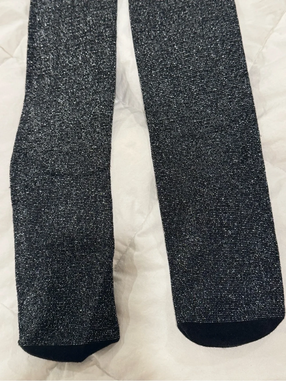 Sparkle Knit Long Black Tights - Women Accessories